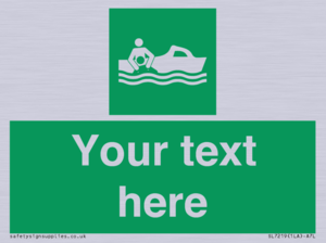 Custom sign safe condition Rescue boat